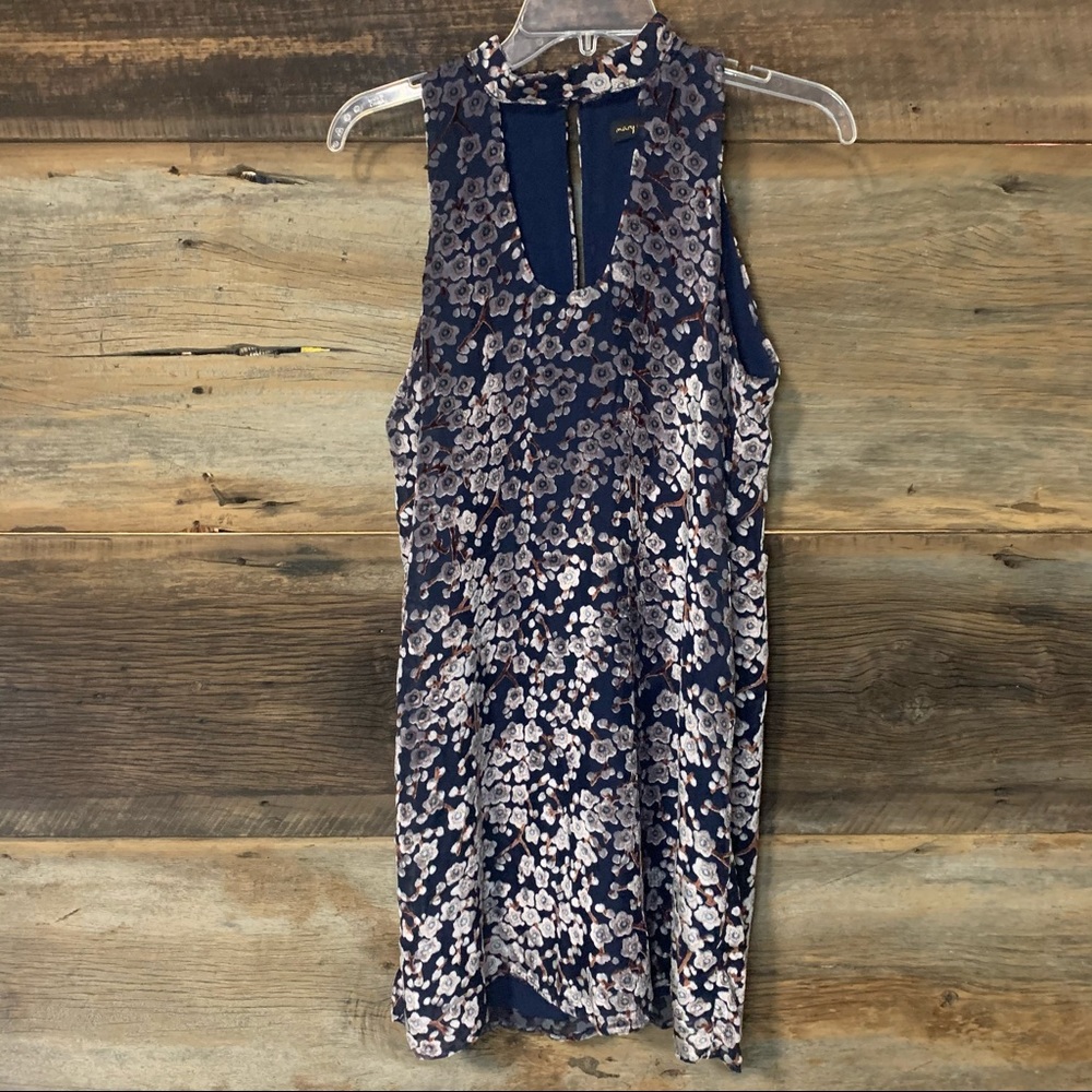 Gray with Pink Velvet Detail Dress